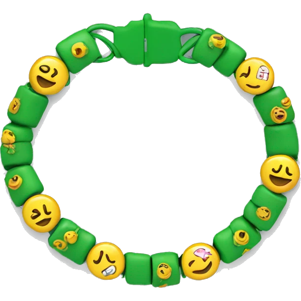 bracelet vert emoji