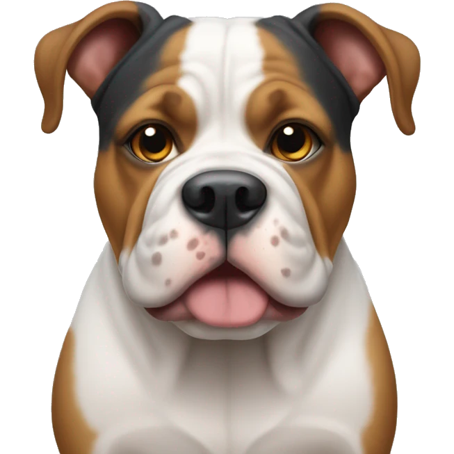 Tri colour bully dog  emoji