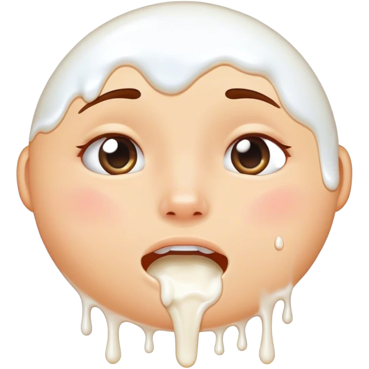 face dripping in milk emoji