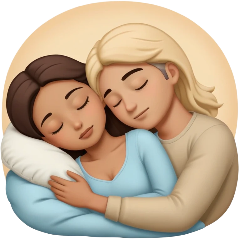 Sleeping romance couple emoji
