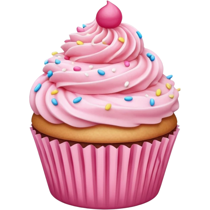 Cupcake with pink icing emoji