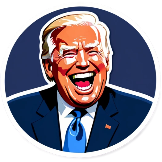 Donald trump laughing at Joe Biden  emoji