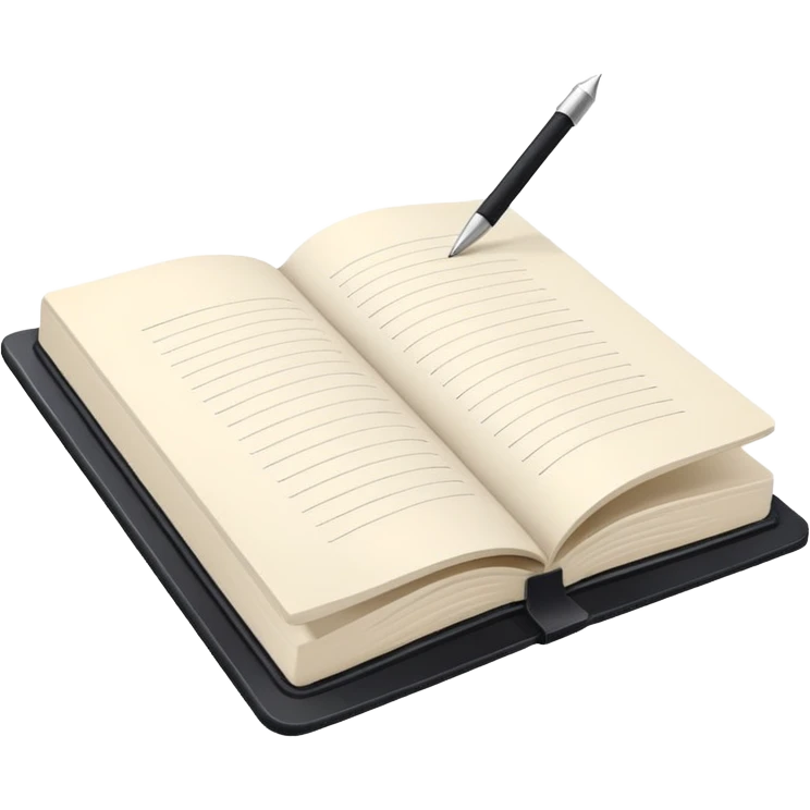 Minimalist style journal, isolated still life, 4k emoji