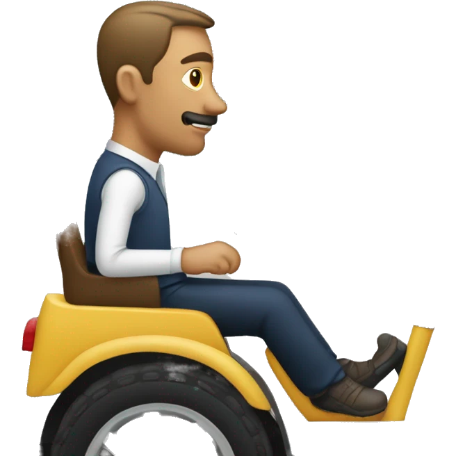 L’homme assis sur le véhicule  emoji