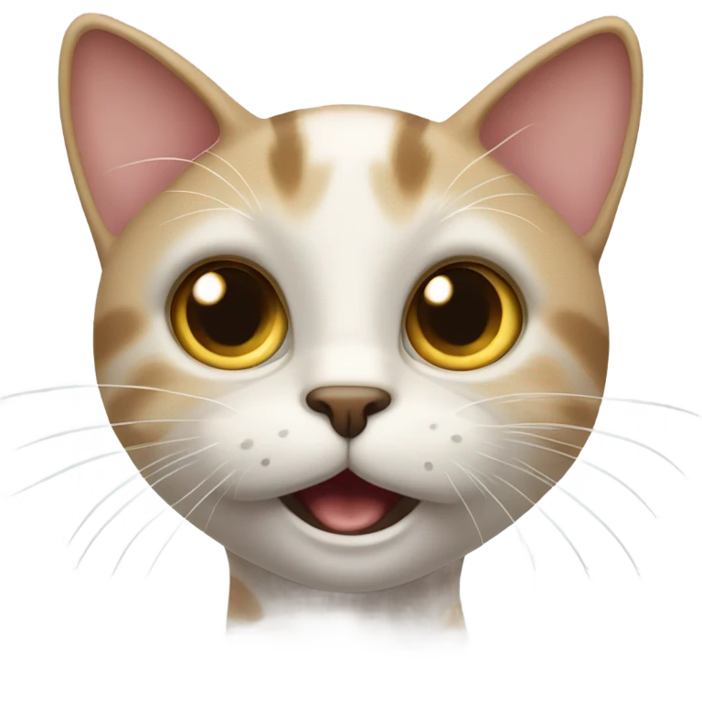 Cat with surprised expression emoji