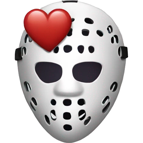 Hockey mask and heart emoji