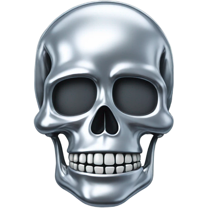 Skeleton made out of chrome emoji