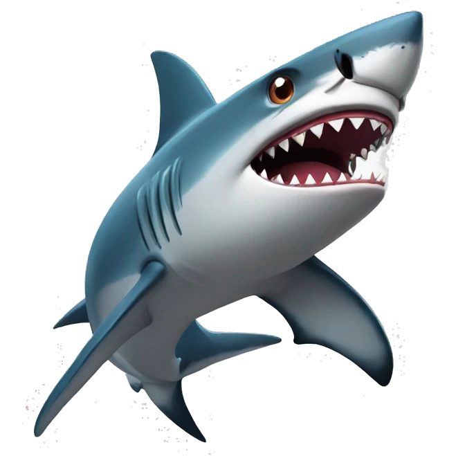 angry shark emoji