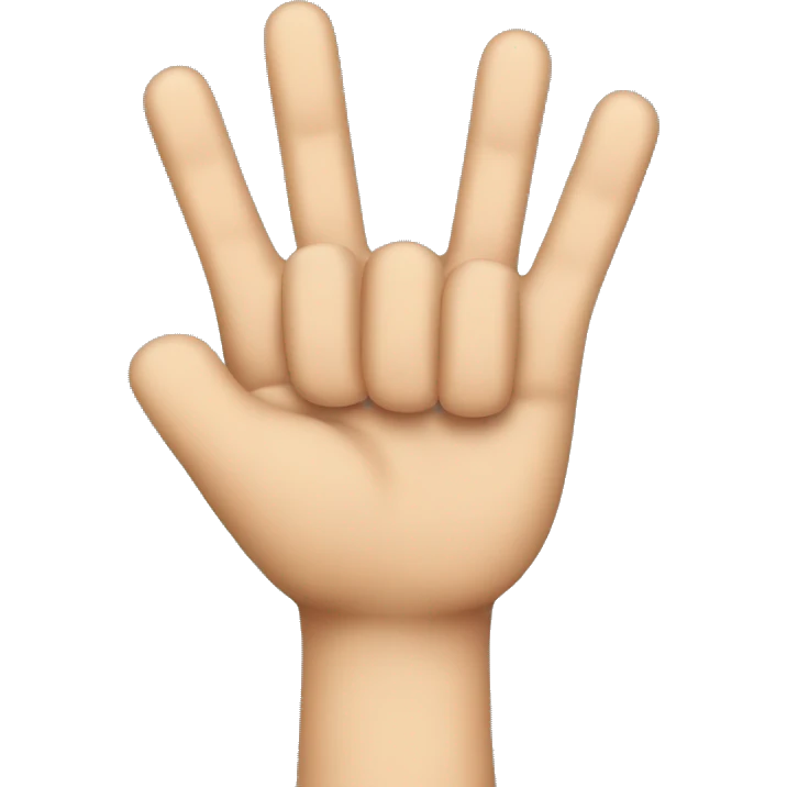 showing three with the thumb, index finger and middle finger emoji