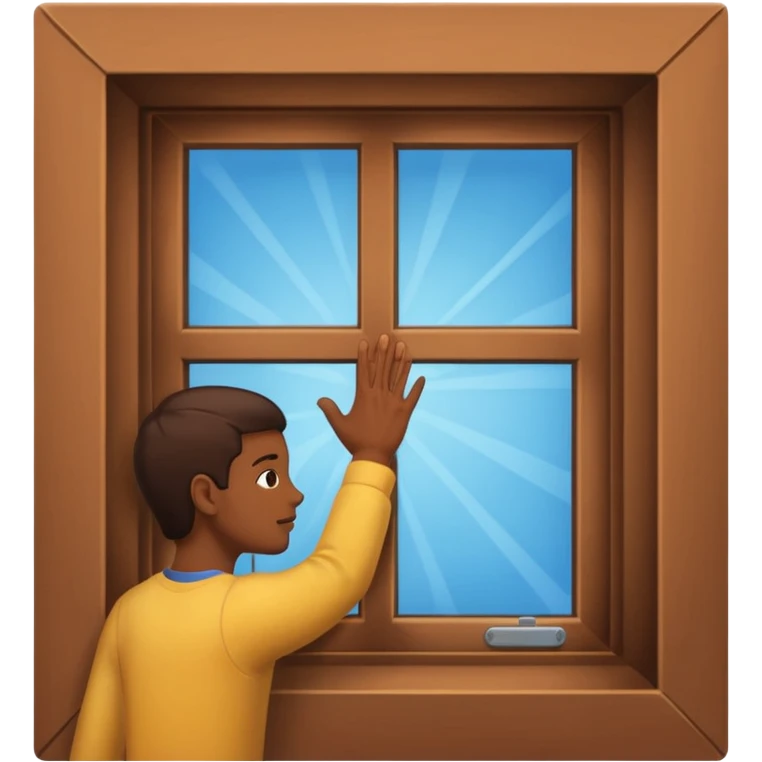 person going through a window emoji