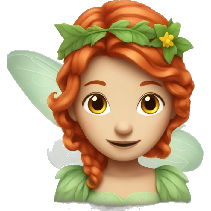 red-haired fairy emoji