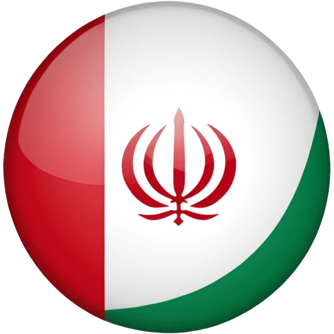 circle iranian flag green white and red  emoji