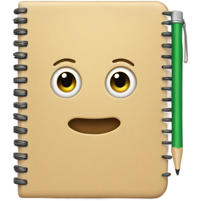 Notebook and pencil emoji