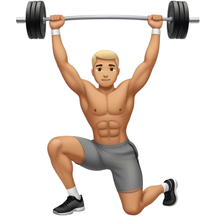 man weighted glute bridges emoji