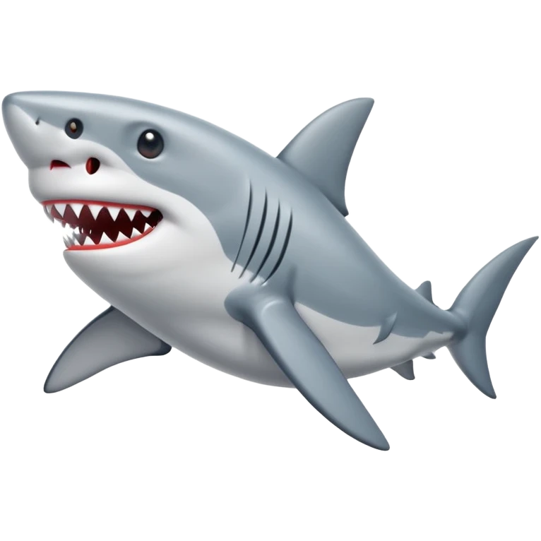 Shark with shoes emoji