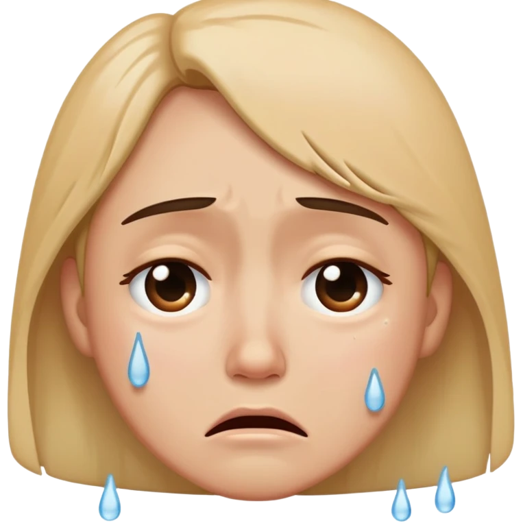 sad person crying with tears emoji