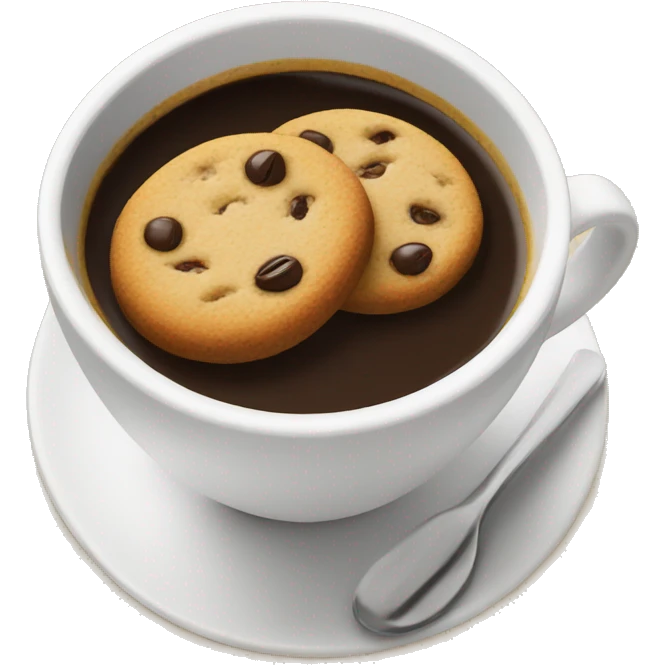 a shot of espresso with cookies on the side  emoji