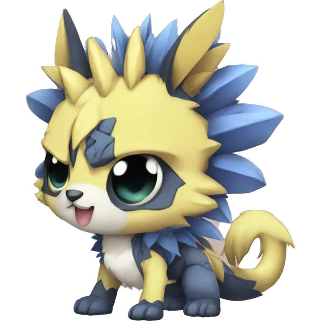 cute cool edgy punk Digimon-Fakemon-animal full body emoji