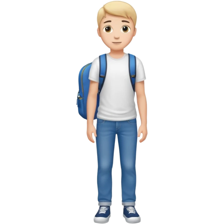 university student full body boy emoji