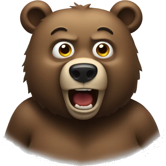 frightened bear emoji
