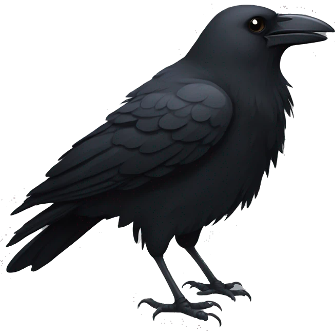 a crow that doesnt feel good.. emoji