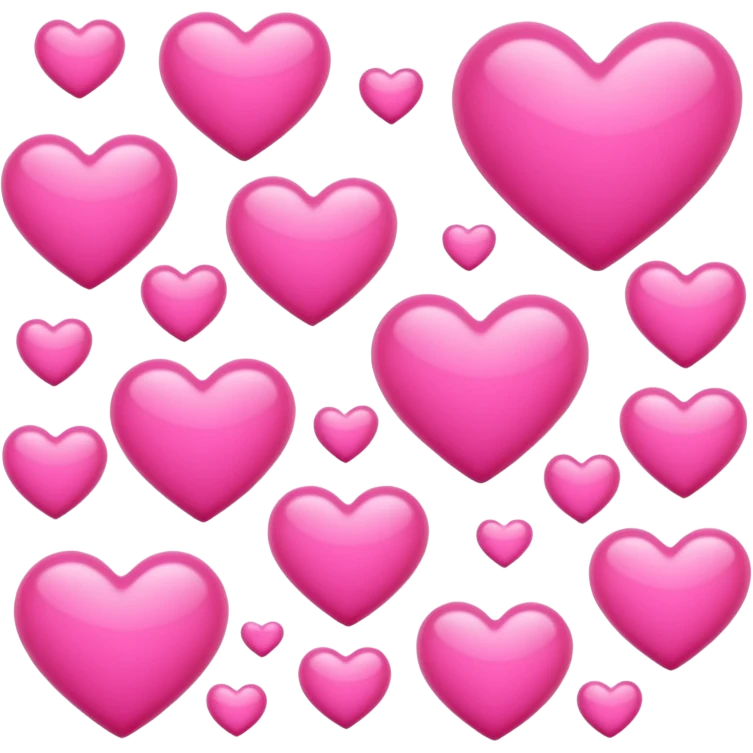 Many pink hearts  emoji