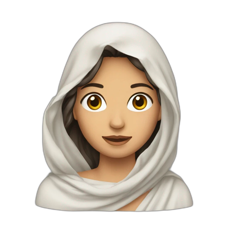 femme brunne avec un voile emoji