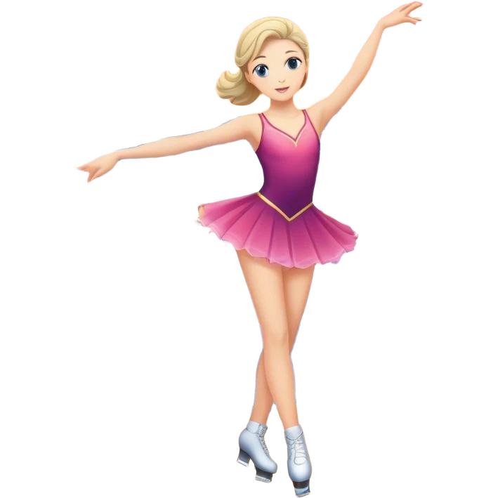 figure skater on top of a cruise ship with a sunset emoji