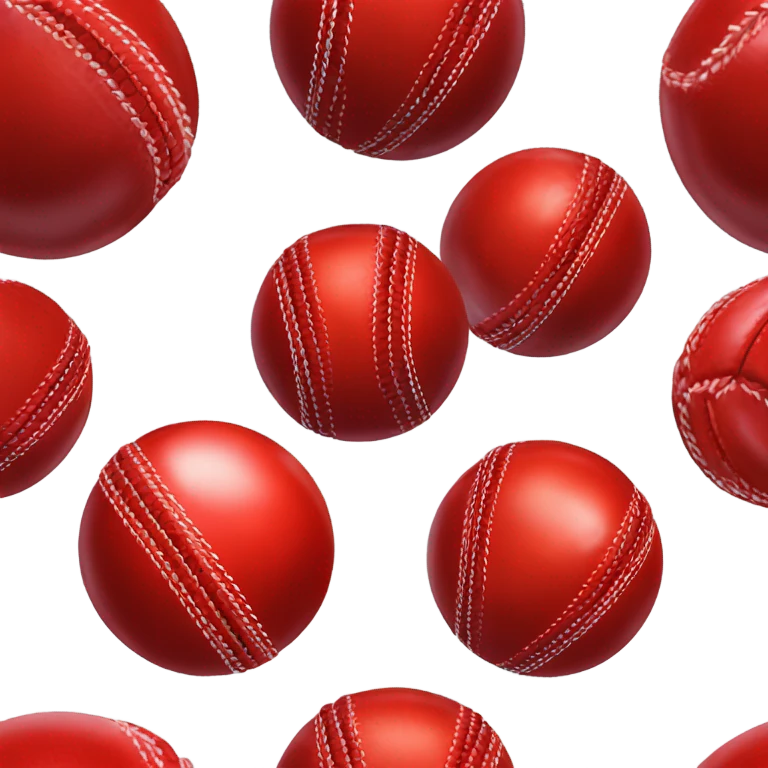 red cricket ball emoji