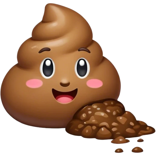 Poop covered quarter  emoji