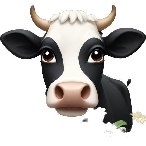 Flowers that look like cows emoji