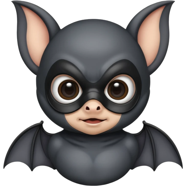 cute baby bat with mask emoji