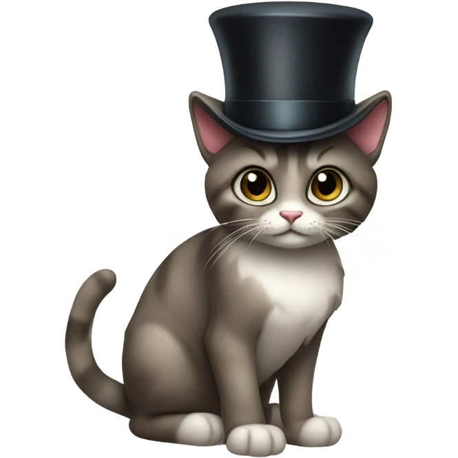 cat in a top hat  emoji
