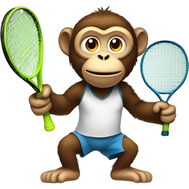 Monkey with a tennis racquet emoji