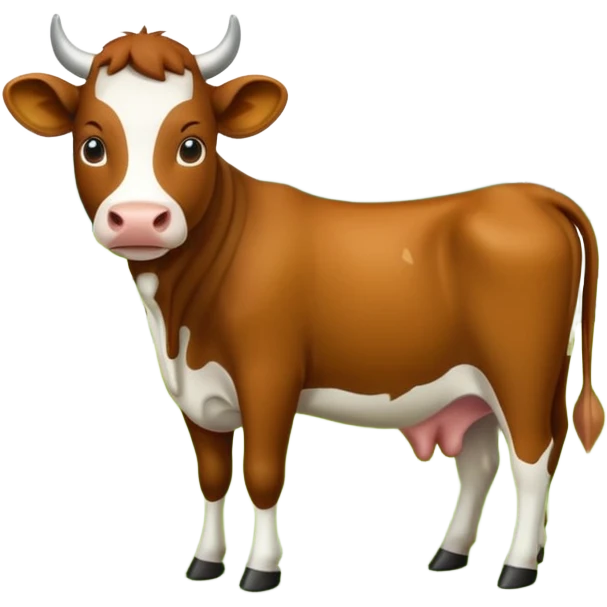 Una vaca pastando en el campo  emoji