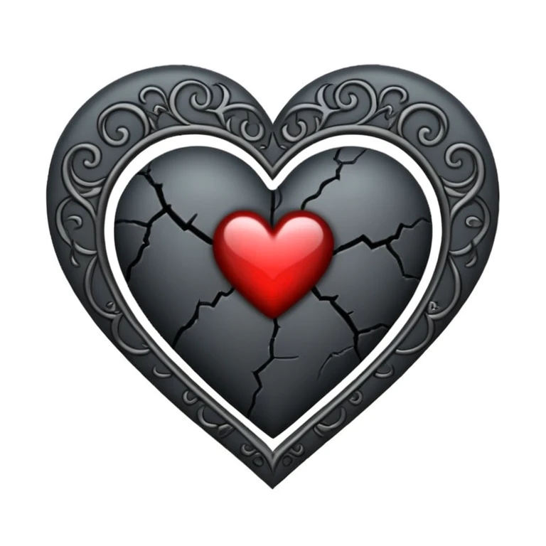 gothic themed heart emoji