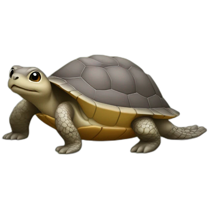 Tortue sur une loutre emoji