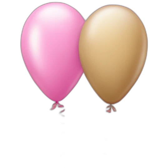 beige tube between 2 pink baloons emoji
