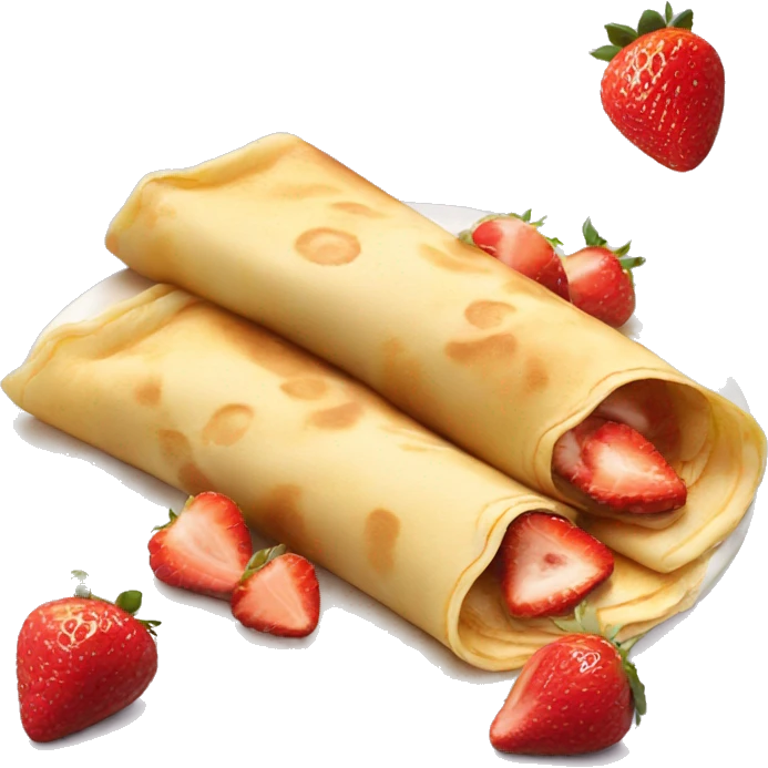 Crepe with Nutella and strawberries  emoji