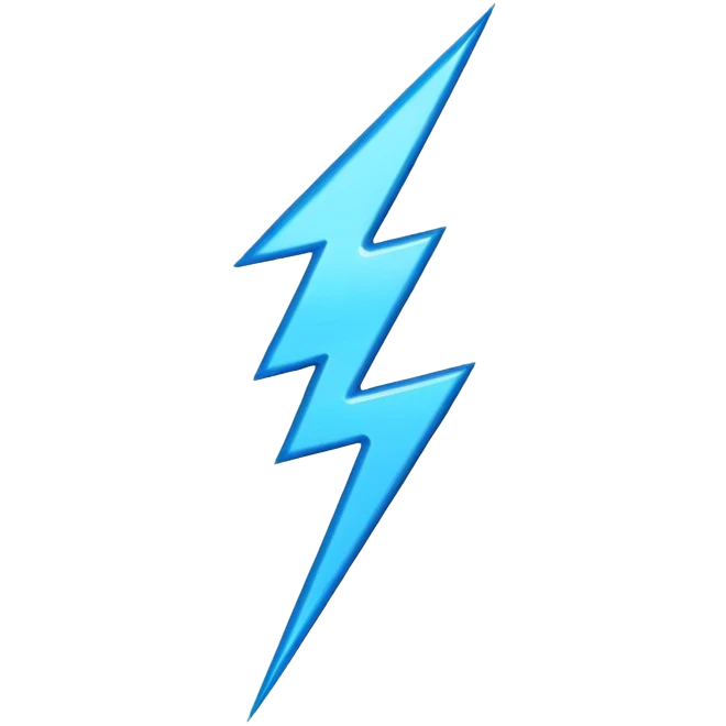 blue lightning bolt emoji