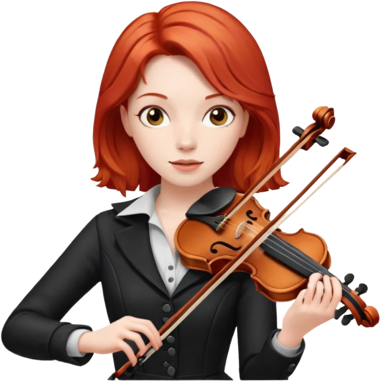 RED HAIR  FEMALE VIOLINIST emoji