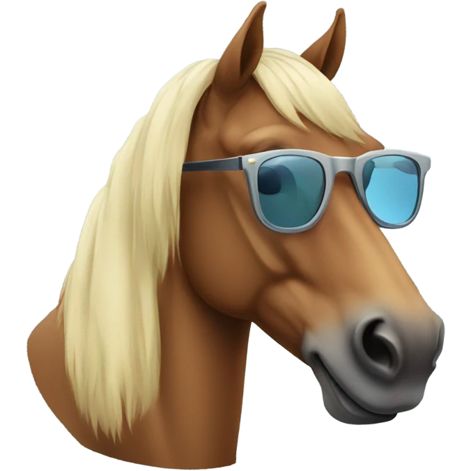 horse with glasses emoji
