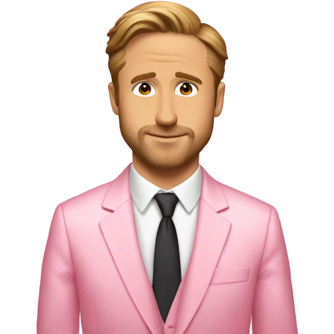 Ryan Gossling in pink suit  emoji