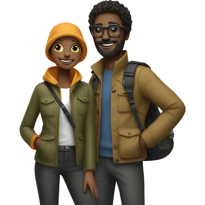 outdoor adventure with stylish duo with ara emoji