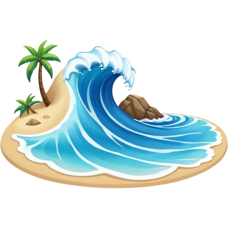 Beach, no human just clean water or something emoji