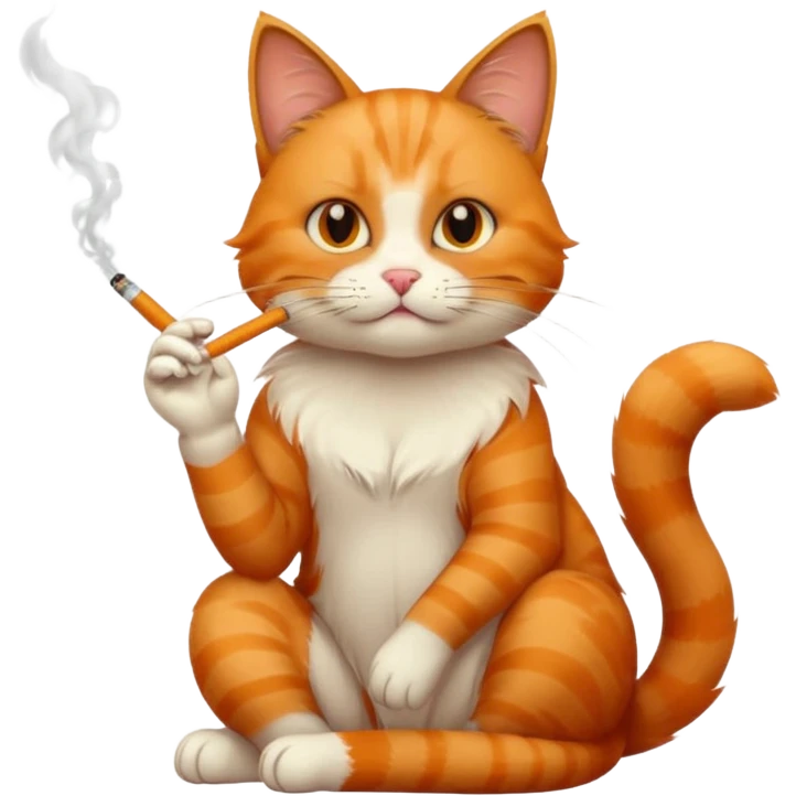 cat smoking emoji