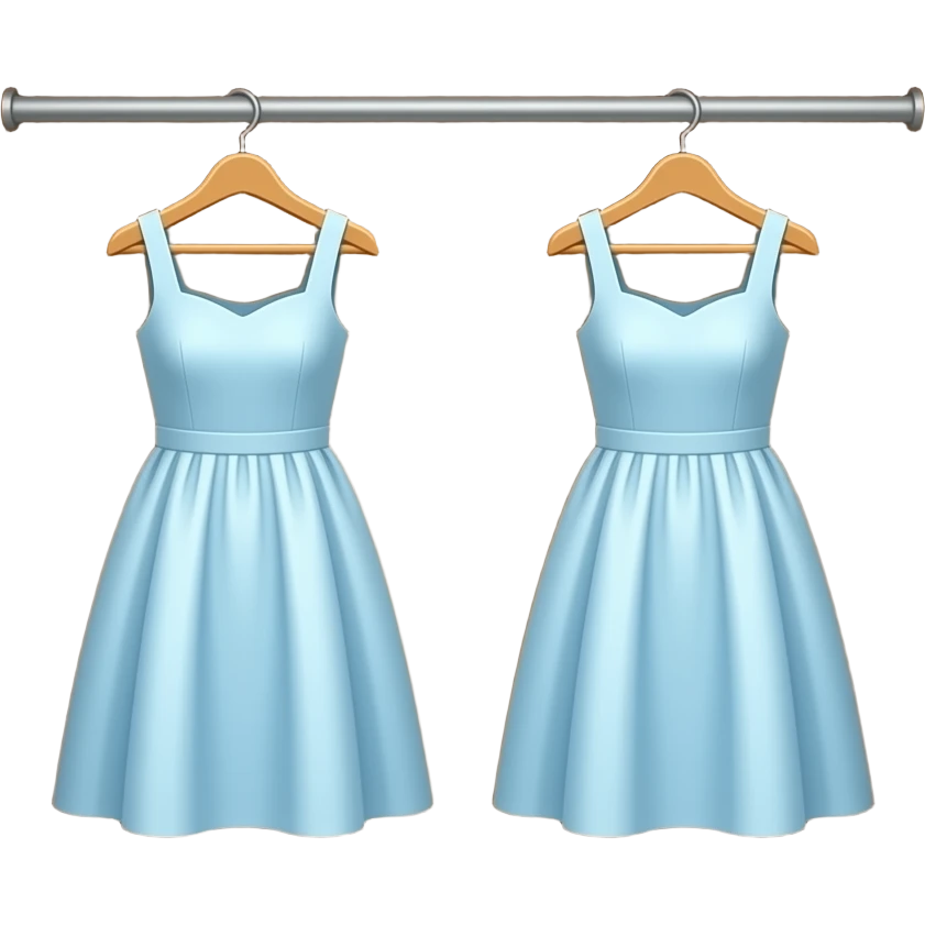 duplicate dress hang in closet emoji