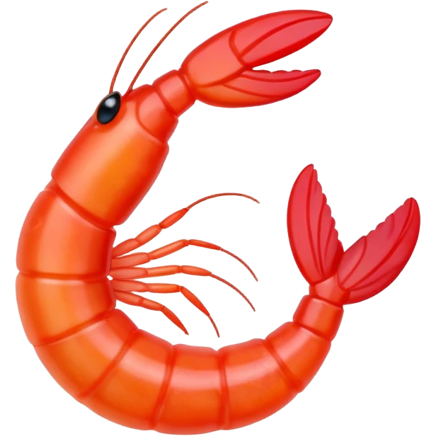 Shrimp made from candy emoji