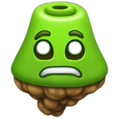 Radioactive poo emoji