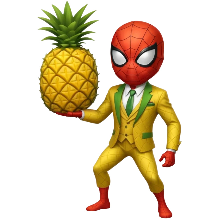 spiderman in pineapple theme emoji